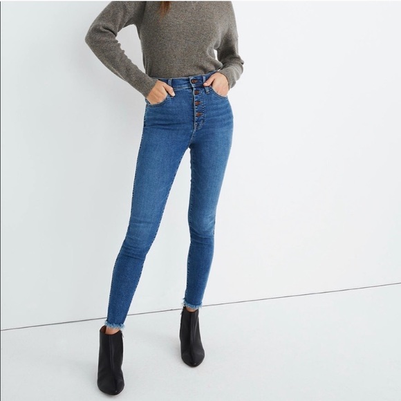 Madewell Denim - Madewell 10" High-Rise Skinny Jeans Button Fly